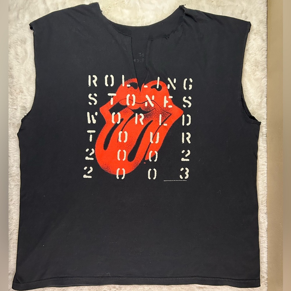 Rolling Stones Sleeveless Black Tee